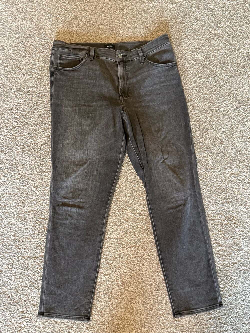 Express Conscious Edit Skinny High Rise Ultra Hyper Stretch Jeans in Faded Black